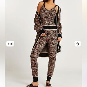 NWT RIVER ISLAND AZTEC PRINT LOUNGE TANK TOP & MATCHING JOGGERS SZ S / 2 , UK 6